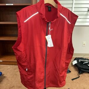 NWT I. Packaging CORE365 CE703 Men's Techno Lite‎ Unlined Vest Red Easy Care
